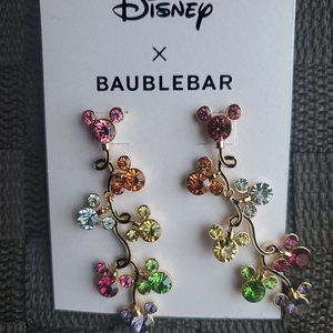 Disney x Baublebar Mickey Mouse Rhinestone Lights Christmas Holiday Earrings
